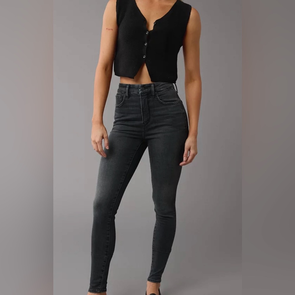 American Eagle Next Level Stretch Black Skinny Jeans Size 00